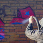 Graffiti verwijderen in uitvoering