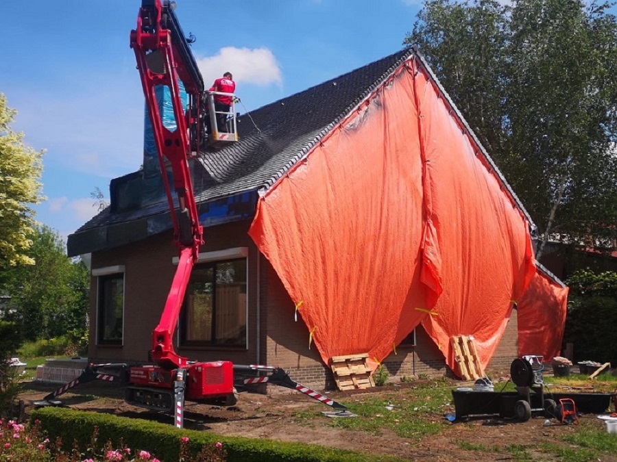 Dak reinigen en coaten Sliedrecht Hoogwerker